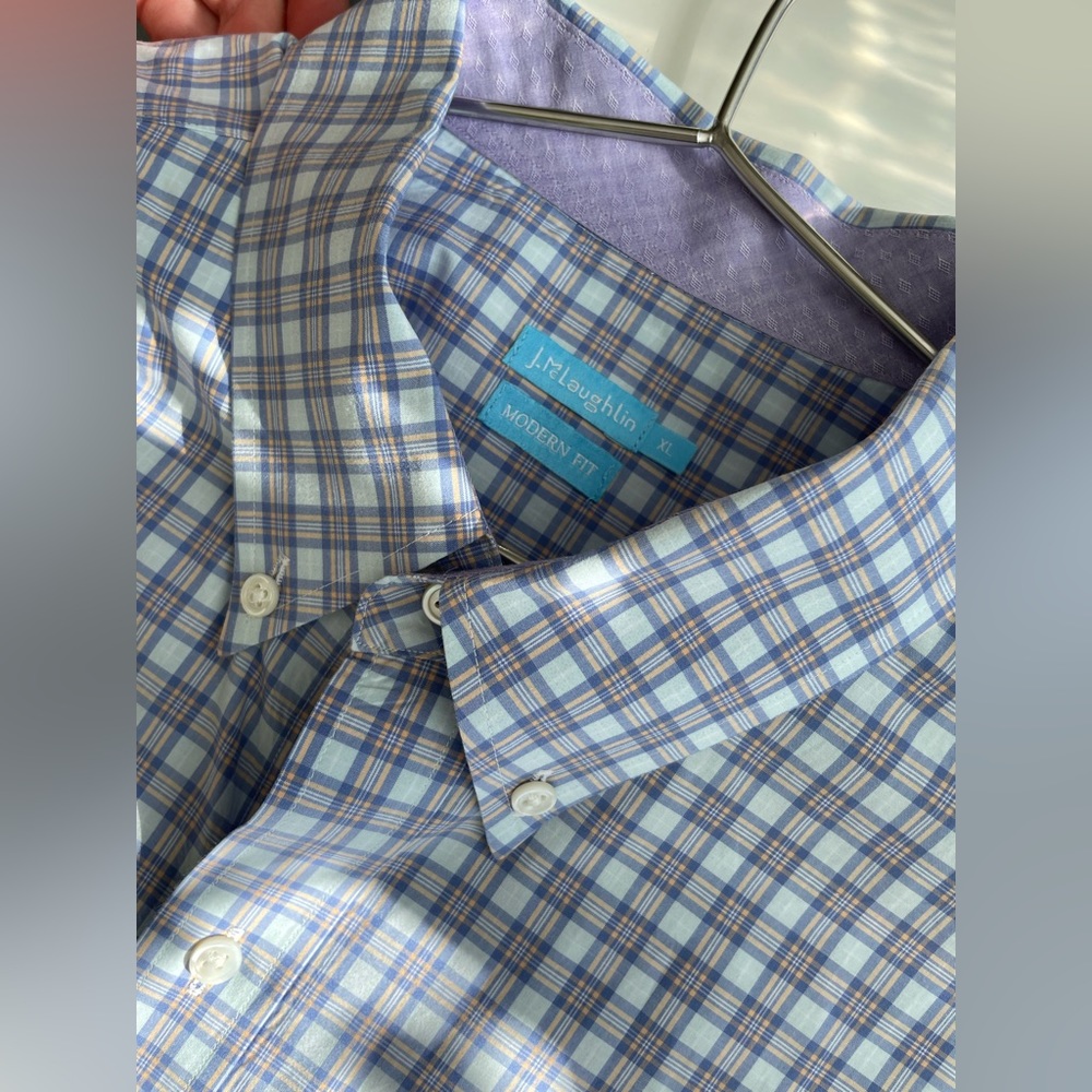 J. McLaughlin Men’s Button Down Shirt, Modern Fit